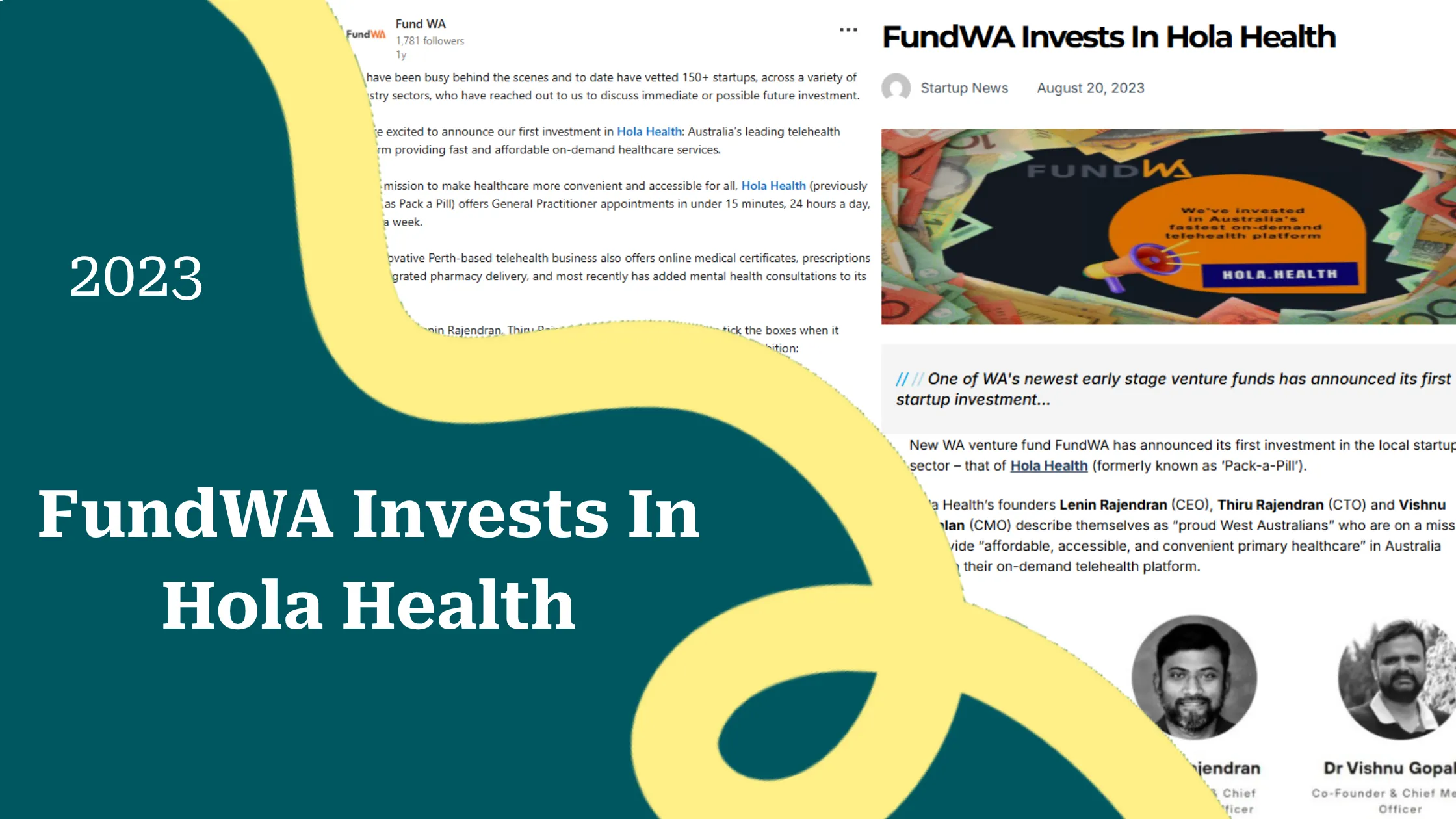 FundWA Invests In Hola Health