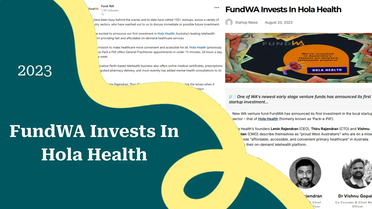 FundWA Invests In Hola Health