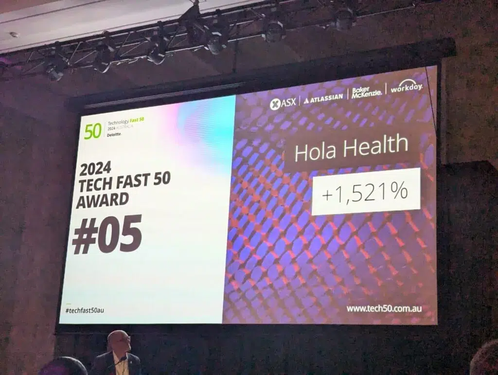 Hola Health - Ranked 4th Fastest Growing Company in Australia by AFR in 2024