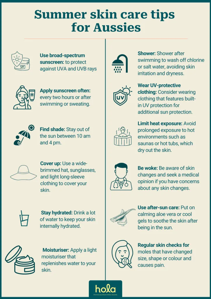 Summer skin care tips for Aussies - healthy habits 