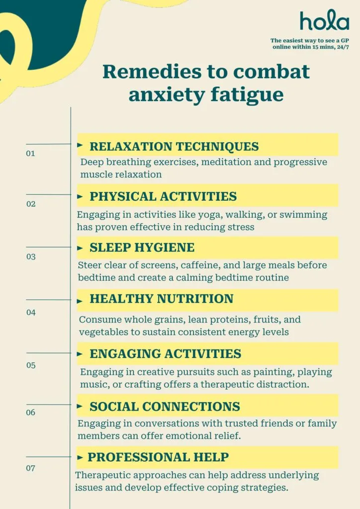 Remedies to manage anxiety fatigue