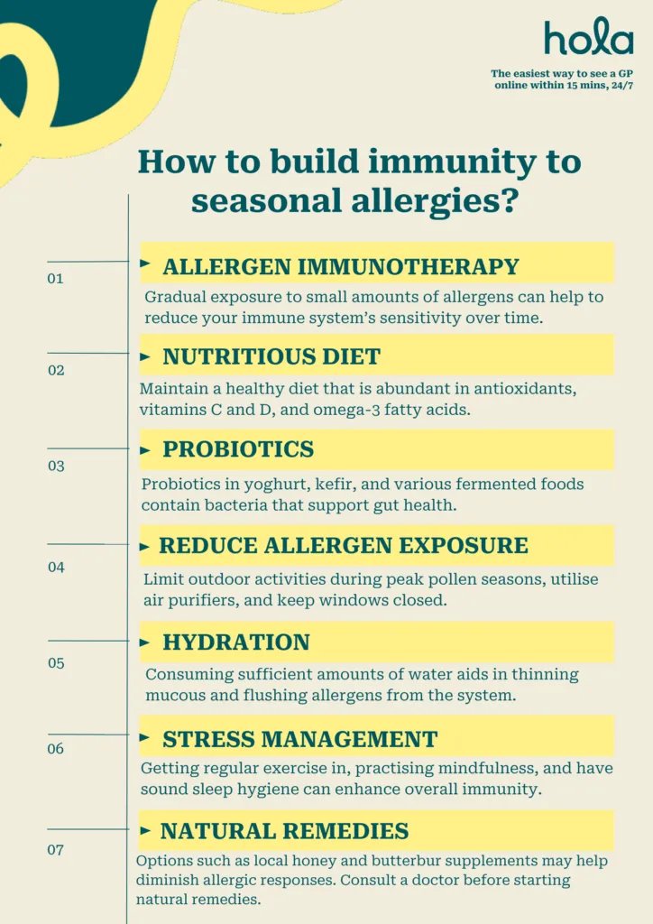 How to build immunity to seasonal allergies?