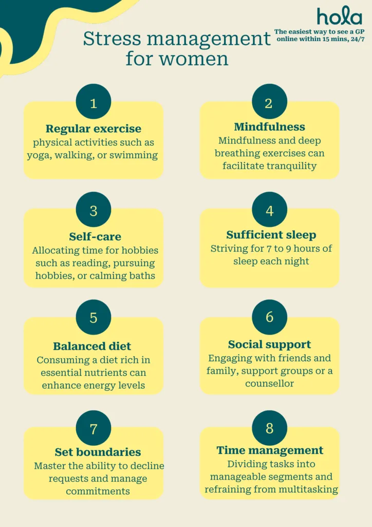 How can women better manage stress