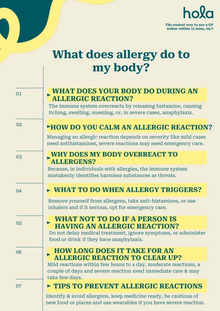 What to do when allergy triggers?
