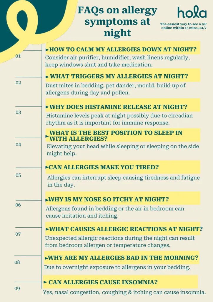 Allergy symptoms at night - GP-approved tips