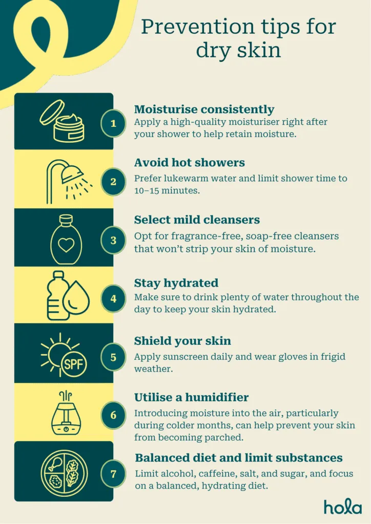 How do I stop my skin from being dry? Prevention methods 
