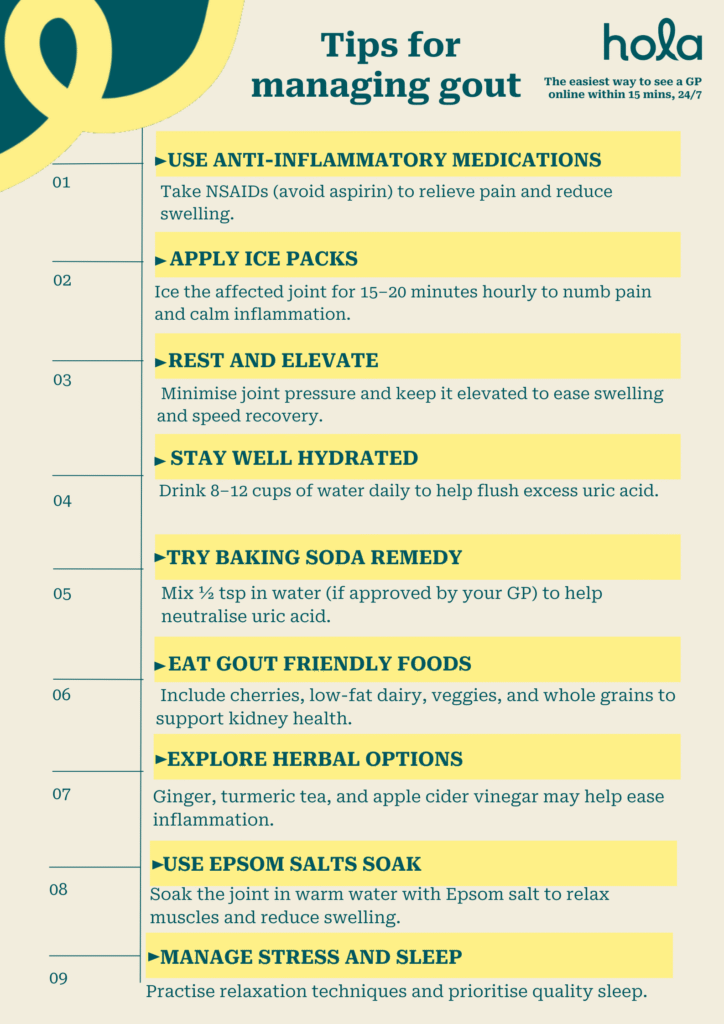 Tips for managing gout