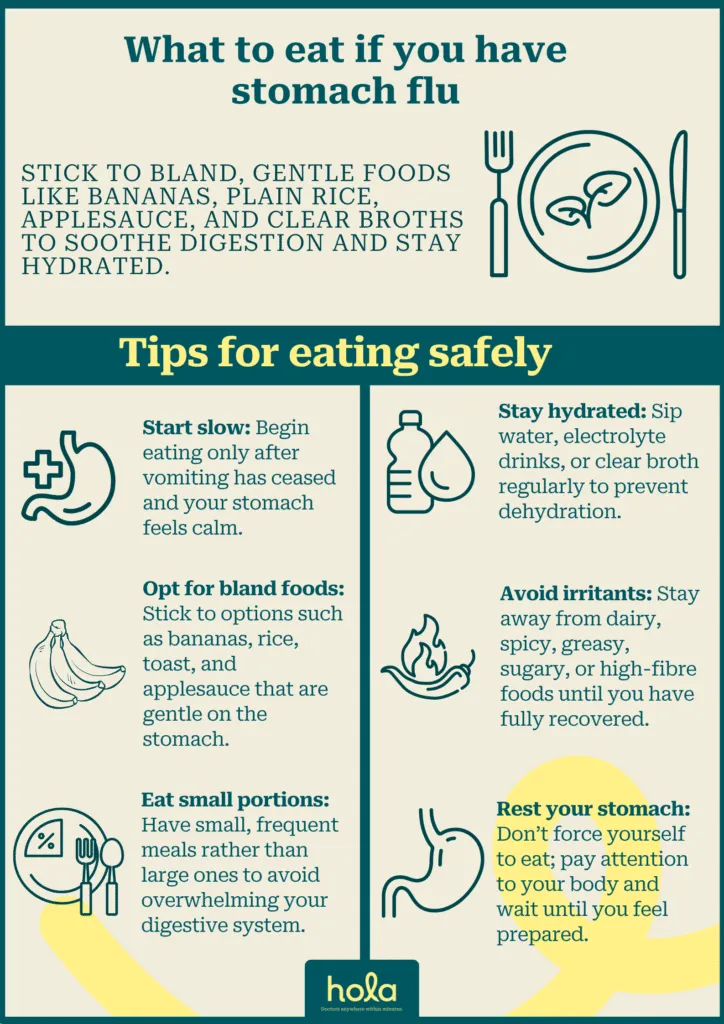 Tips for eating safely during stomach flu
