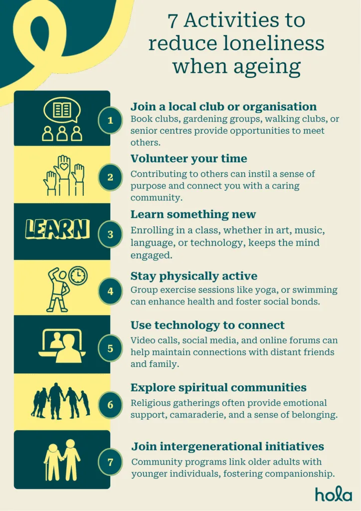 7 Activities to reduce loneliness when ageing 
