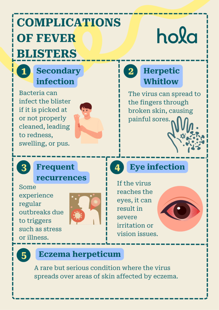 Complications of fever blisters