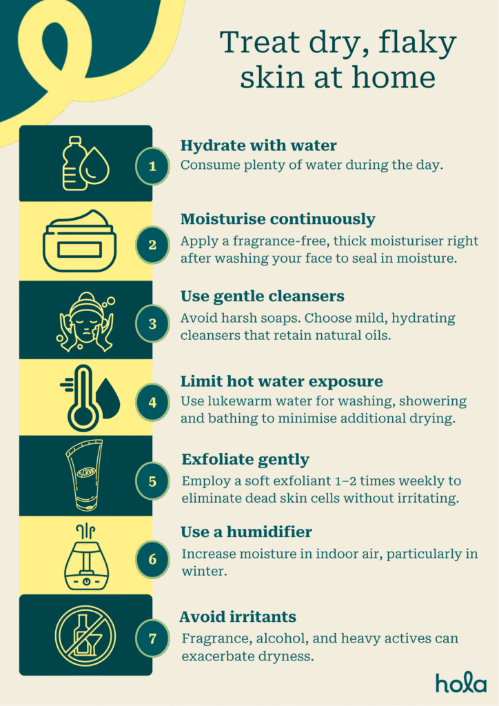 Treat dry, flaky skin at home