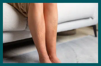 What causes dry skin on legs & face 