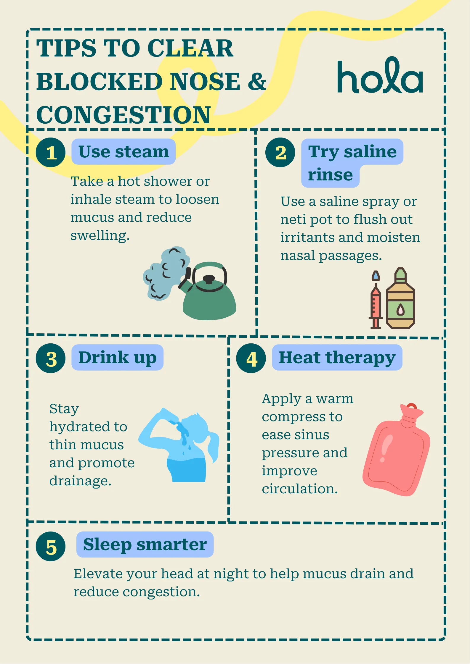 Tips to clear blocked nose & congestion