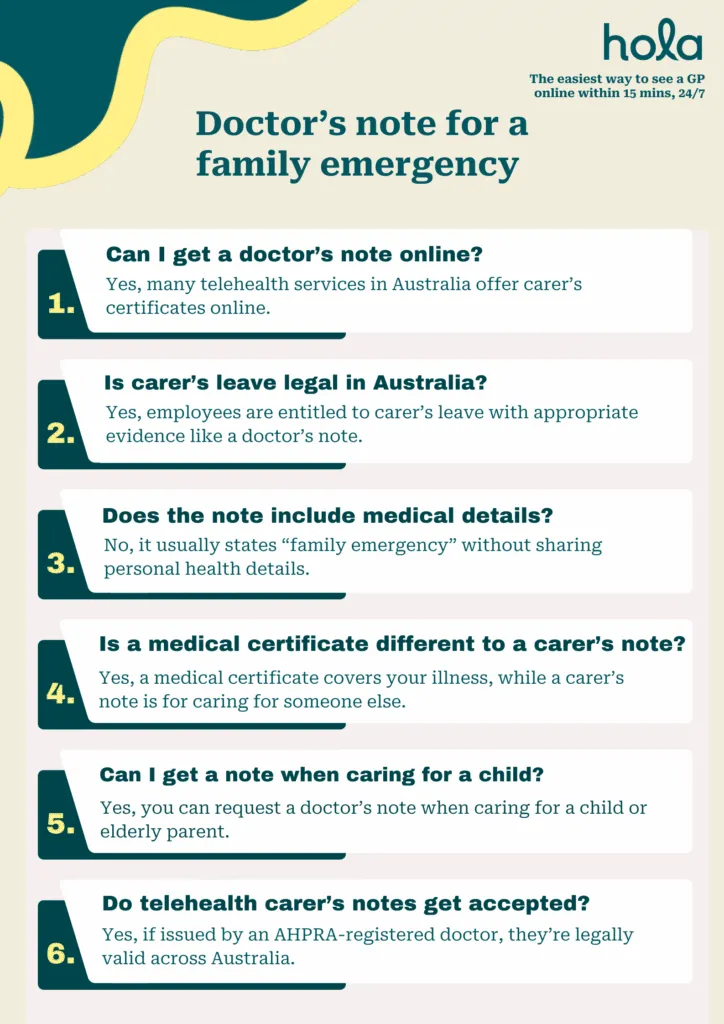 Doctor’s note for a family emergency