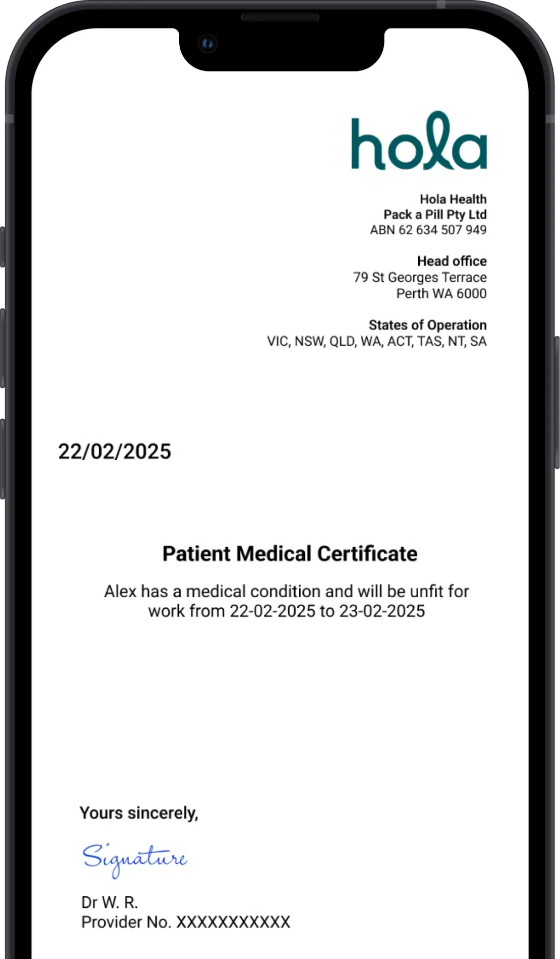Digital-medical-certificate-issued-securely-through-Hola-Health