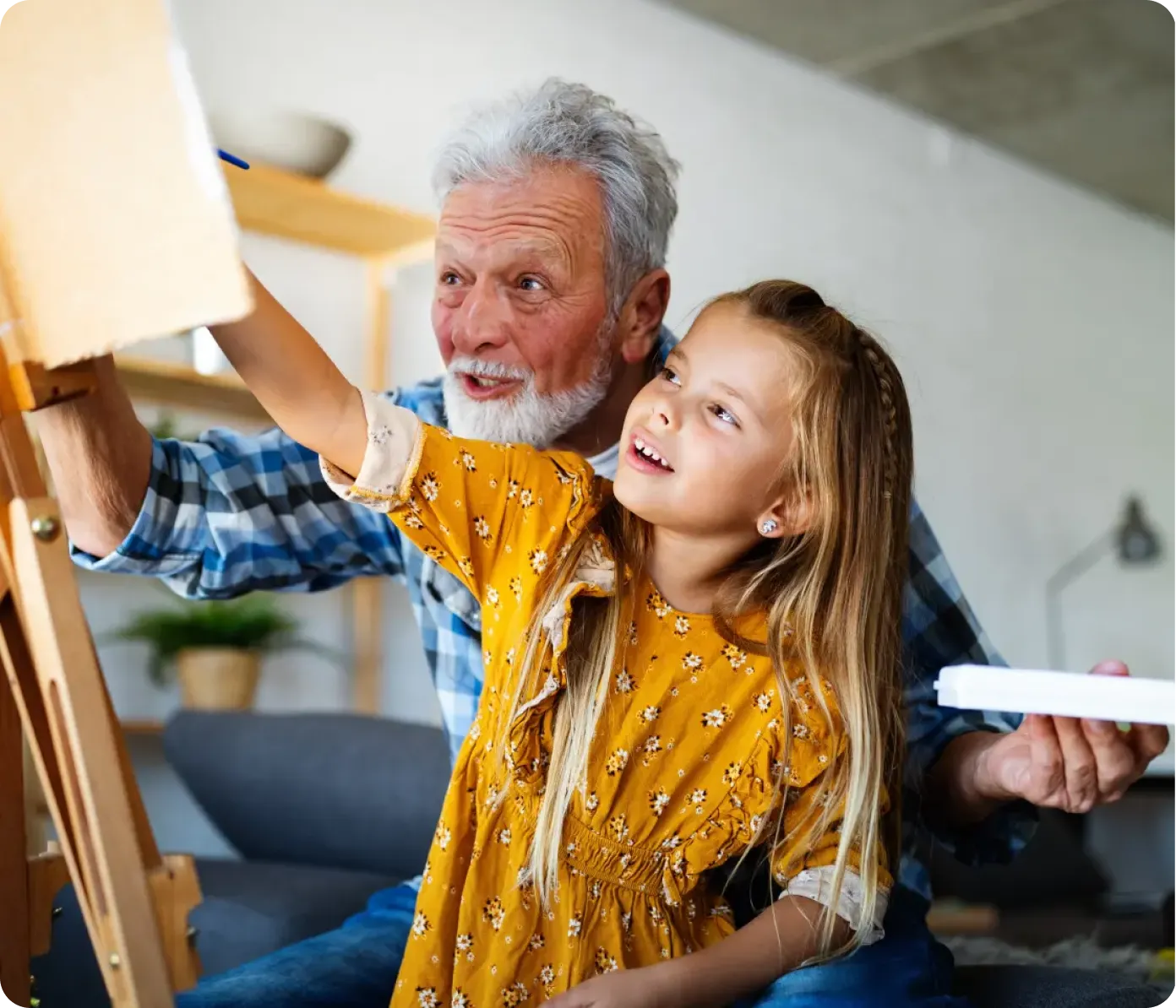 man-daughter-home-relaxed-after-telehealth-consult